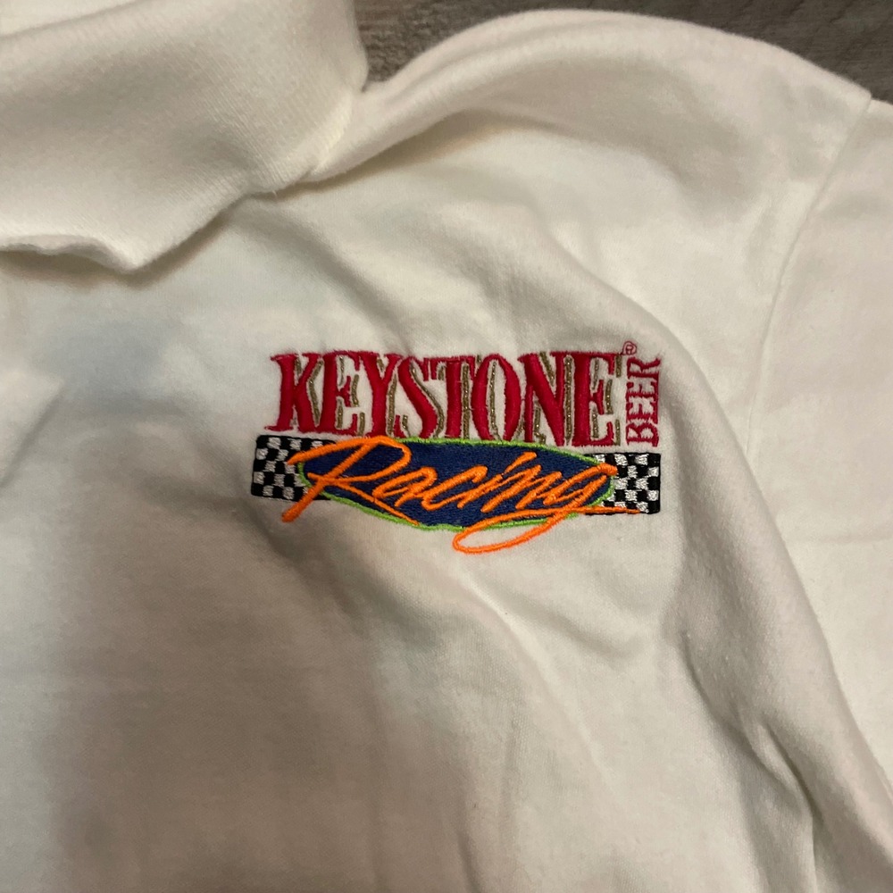 Vintage The Natural Keystone Beer Racing Polo Shirt Mens XL 90s Made in USA - Picture 3 of 6